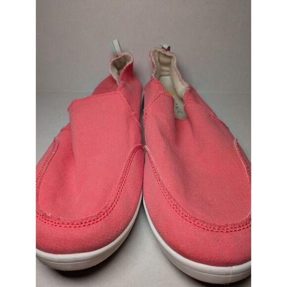 Vionic Beach Canvas Slip-On Sneakers Malibu Womens Sz 11 Coral Pink Comfort Shoe - Picture 15 of 15